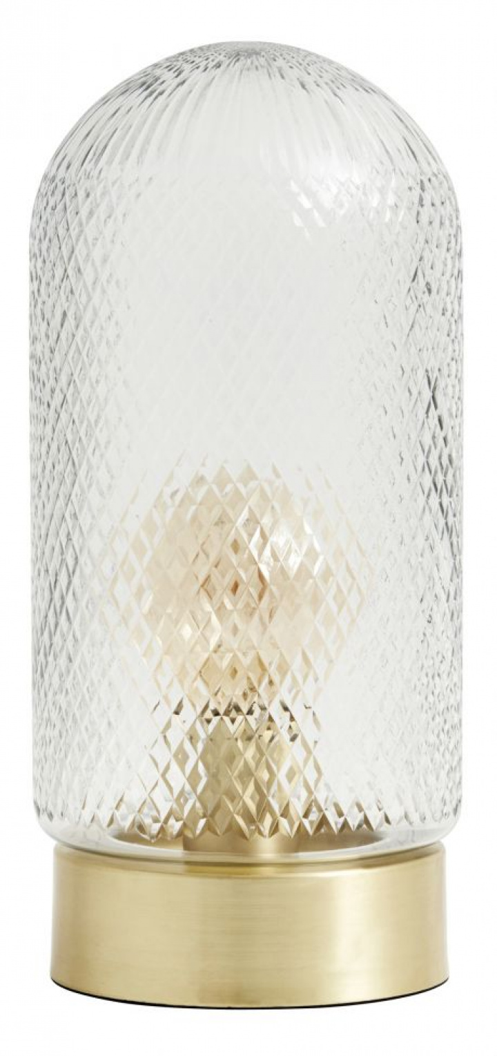 Tischlampe 'Dome' - Glas / Gold