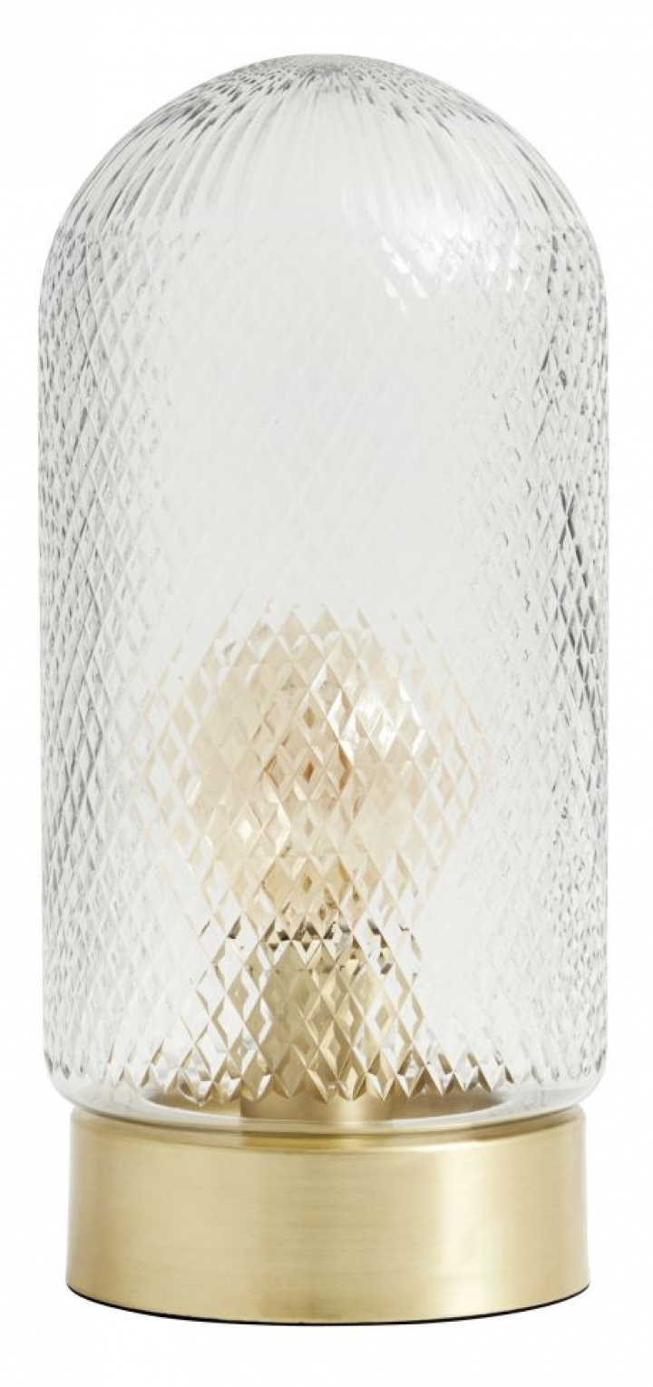 Tischlampe 'Dome' - Glas/Gold