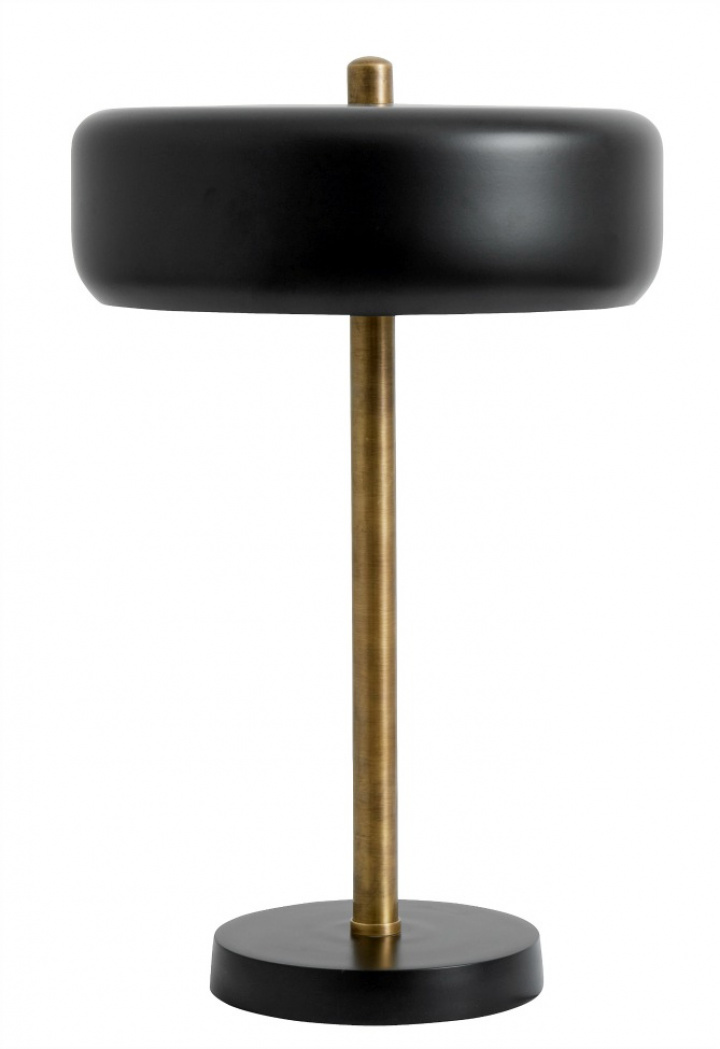 Tischleuchte 'Fifties' Schwarz / Messing - Nordal
