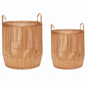 2er-Pack Korb mit Griff - Bambus