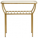 Beistelltisch - Glas/Gold