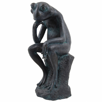 Skulptur \'Denkender Frosch\' - Grn