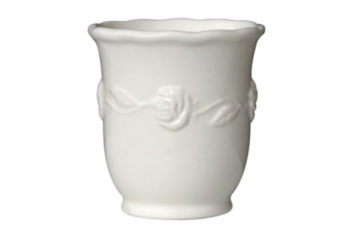 Becher - Weiße Rose