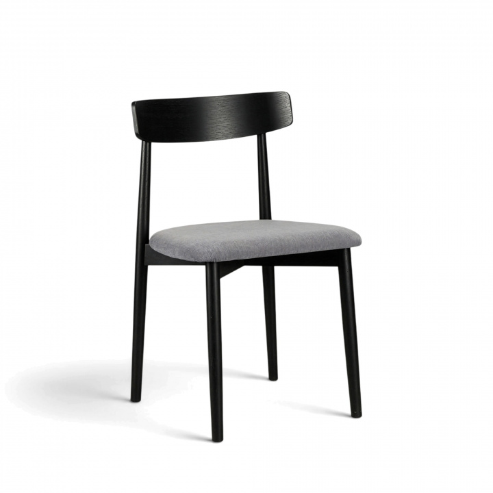 Esszimmerstuhl \'Ystad\' - Schwarz/Grau in der Gruppe Möbel / Stühle und Polstermöbel / Stühle bei Reforma (19791-black-oak)