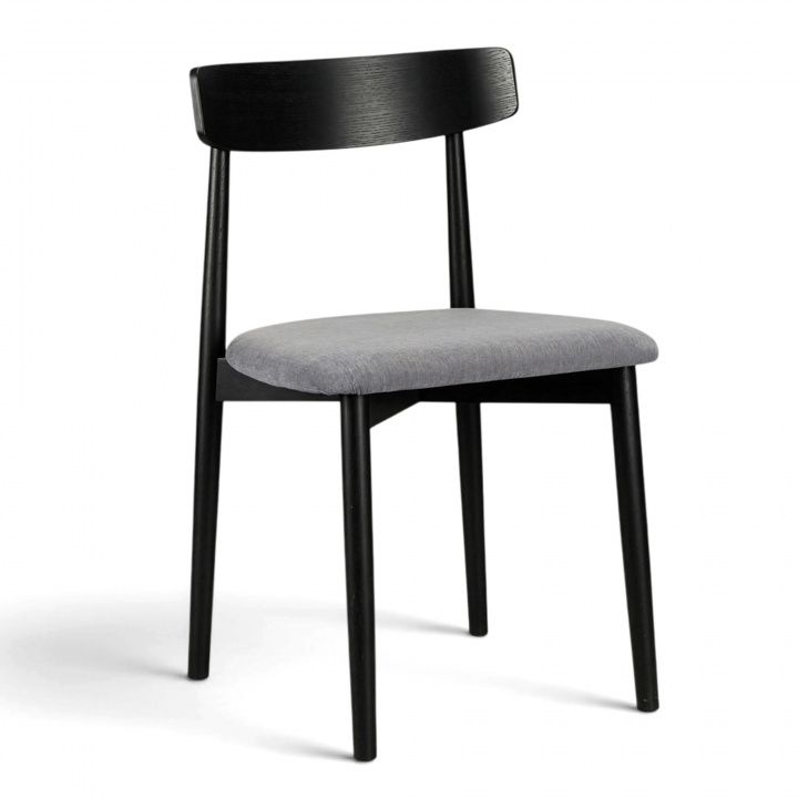 Esszimmerstuhl \'Ystad\' - Schwarz/Grau in der Gruppe Möbel / Stühle und Polstermöbel / Stühle bei Reforma (19791-black-oak)