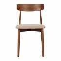 Stuhl \'Ystad\' - Nussbaum/beige