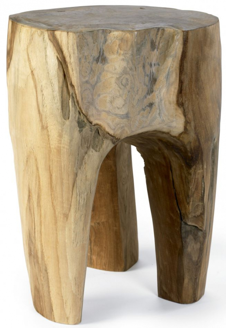 Hocker 'Teak' - Holz / Natur