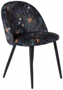 Stuhl \'Elverum\' - Schwarz/Blumen