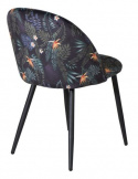 Stuhl \'Elverum\' - Schwarz/Blumen