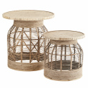 Couchtisch 2 Stück - Rattan / Natur