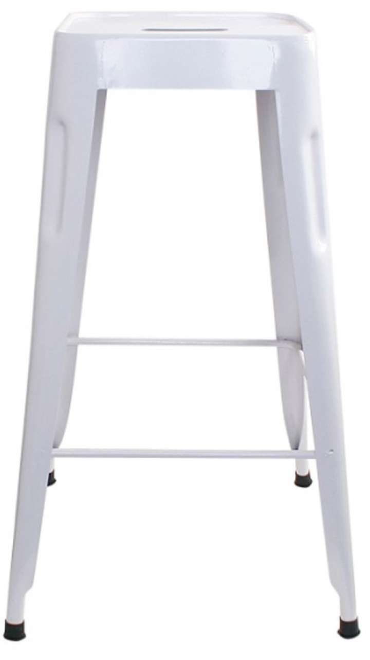 Hocker 'Marseille' 70cm - Weißer Lack