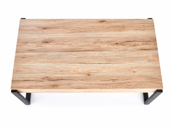 Tisch \'Holz\' 110 x 64 CM - Natur / Schwarz