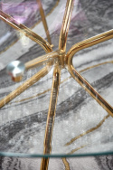 Esstisch \'Rondo\' Rund 110cm - Transparent/Gold