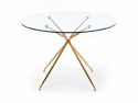 Esstisch \'Rondo\' Rund 110cm - Transparent/Gold