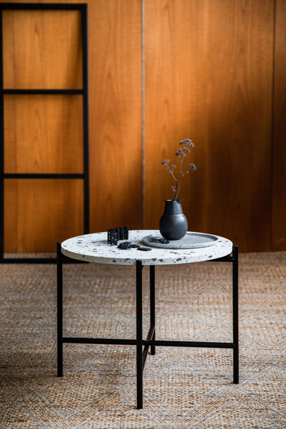 Beistelltisch 'Lastrico' - Weiß / Schwarz