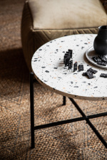 Beistelltisch 'Lastrico' - Weiß / Schwarz