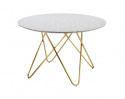 Esstisch \'Bonello\' Rund 120cm - Gold/Grau
