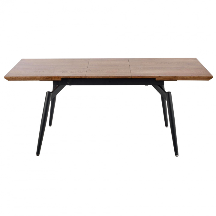 Esstisch 'Cambell' 140-180x80cm - Eiche / Schwarz