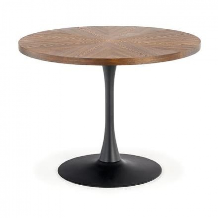 Esstisch 'Carmelo' Rund 110cm - Holz/Schwarz