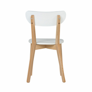 Stuhl 'Nord' - Weiß / Holz