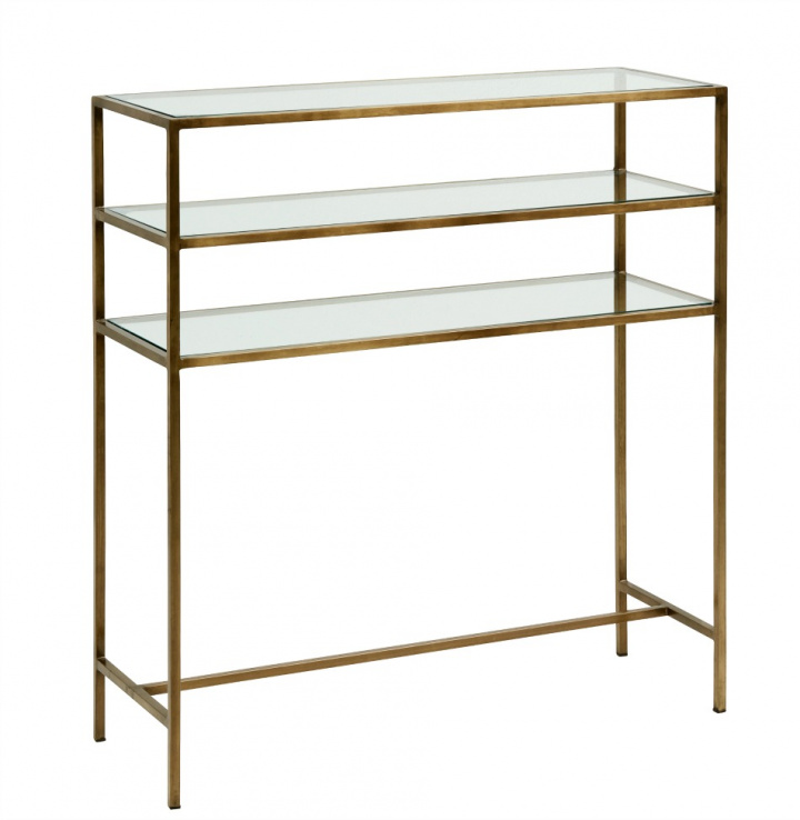 Beistelltisch - Gold / Glas