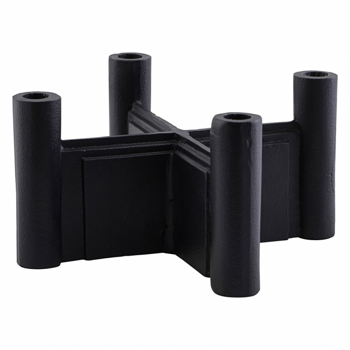 Kerzenhalter 'Schichten' - Schwarz