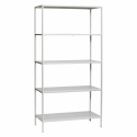 Bücherregal \'Fünf Regale\' - Weiß / Metall