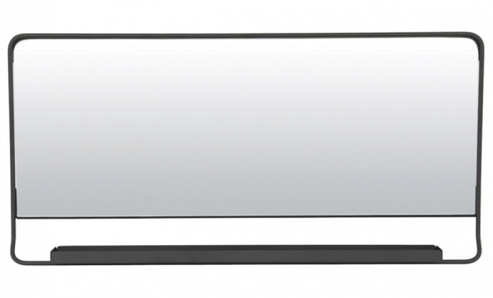 Spiegel mit Ablage \'Chic\' - Schwarz 40x80cm