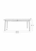 Esstisch \'Glimpse\' - 180-240x90