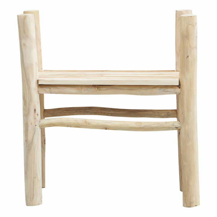 Hocker / Stuhl mit Armlehnen - Natur