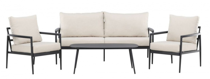 Loungeset \'Pozzallo\' - Schwarz in der Gruppe Möbel / Gartenmöbel / Outdoor-Gruppen bei Reforma (2140-000)