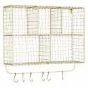 Hutablage mit Haken - Messing