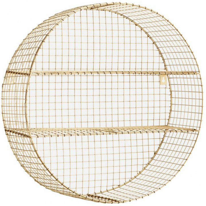 Wandregal 'Kreis' - Messing - Frau Stoltz