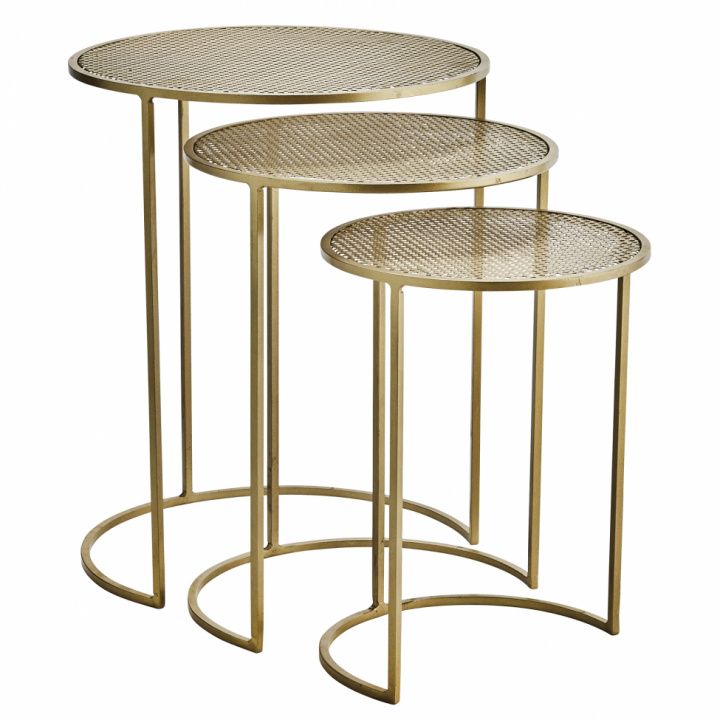 Couchtisch - Messing 3St