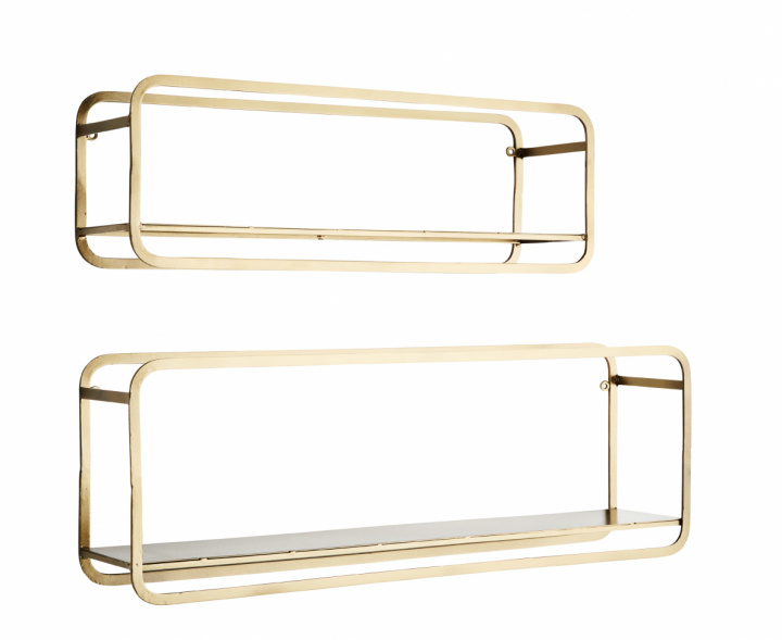 Wandregal x2 - Messing - Frau Stoltz