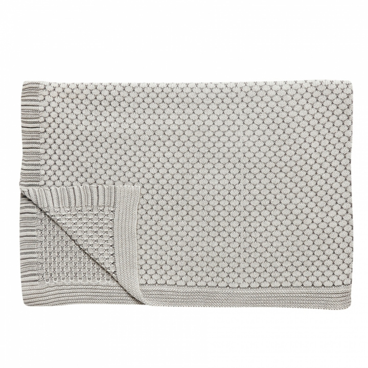 Gemustertes Plaid - Baumwolle / Grau