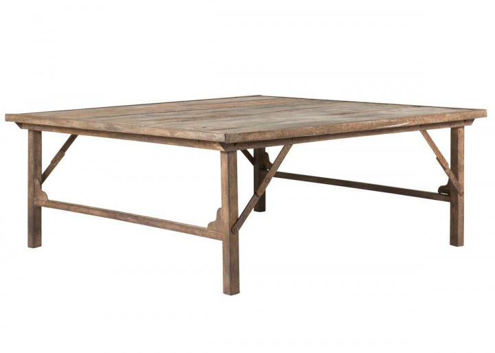 Couchtisch - Vintage-Holz und Metall in der Gruppe bei Reforma (2346-00)