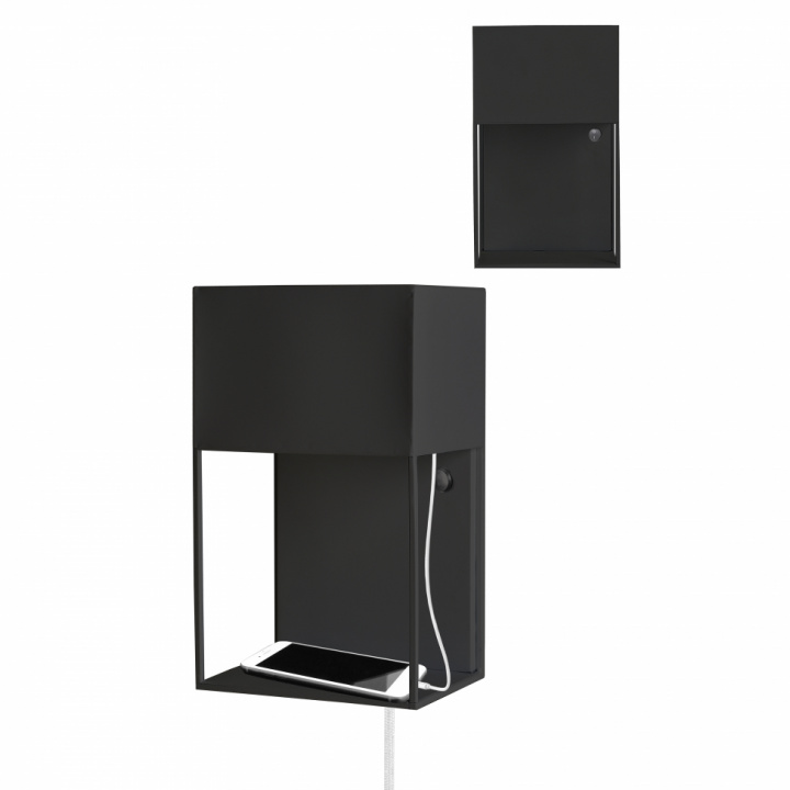 Wandleuchte 'Box' - Schwarz