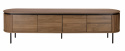 TV-Bank \'Kärra\' 200x40cm - Walnuss/Schwarz