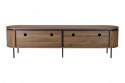 TV-Bank \'Kärra\' 200x40cm - Walnuss/Schwarz
