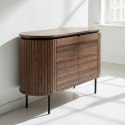 Sideboard \'Kärra\' - Walnuss/Schwarz