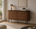 Sideboard \'Kärra\' - Walnuss/Schwarz