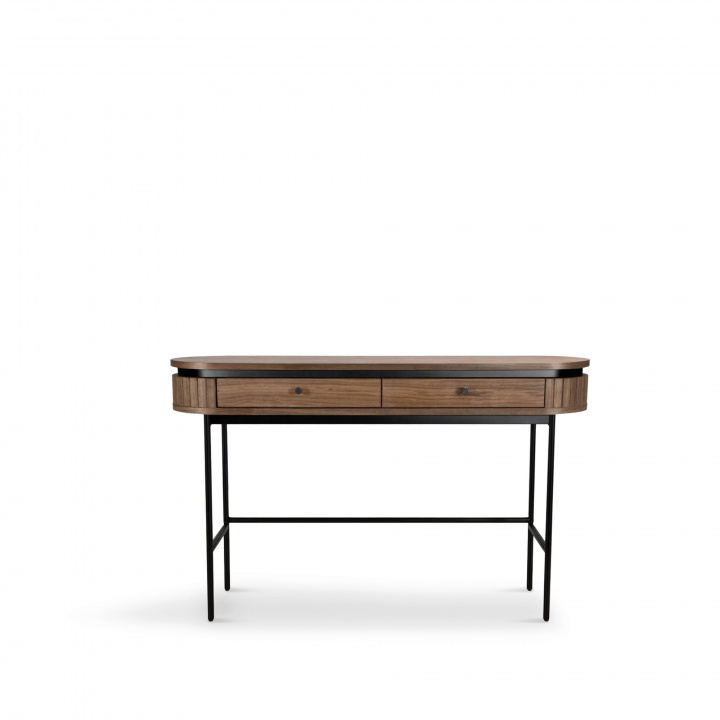 Schreibtisch \'Kärra\' - Walnuss/Schwarz in der Gruppe Möbel / Tische / Schreibtisch bei Reforma (2378-walnut-svart)