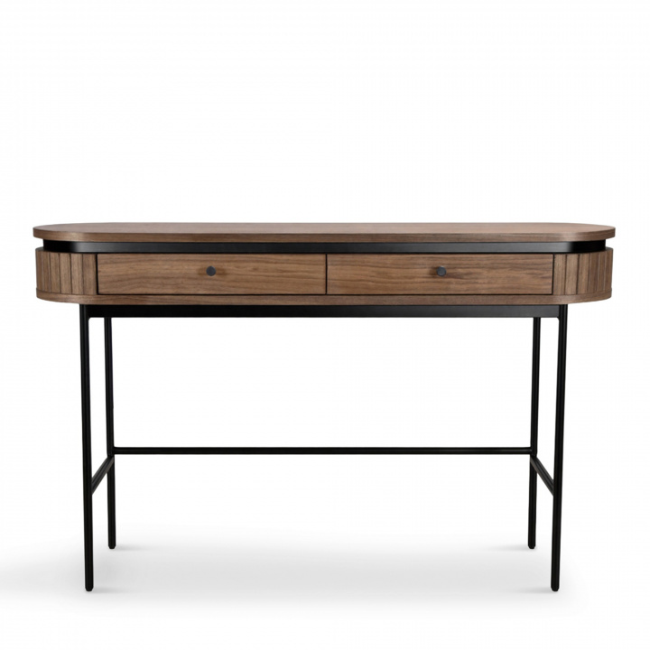 Schreibtisch \'Kärra\' - Walnuss/Schwarz in der Gruppe Möbel / Tische / Schreibtisch bei Reforma (2378-walnut-svart)