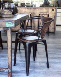 Vintage Esszimmerstuhl - Leder / Eisen