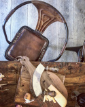 Vintage Esszimmerstuhl - Leder / Eisen