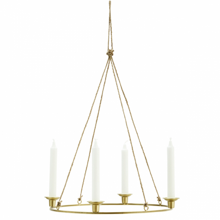 Kronleuchter \'Rund hängend\' - Messing in der Gruppe Einrichtung / Dekoration / Kerzenhalter & Laternen bei Reforma (24472AB)