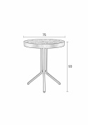 Stehtisch \'Maze\' Rund 75cm - Braun