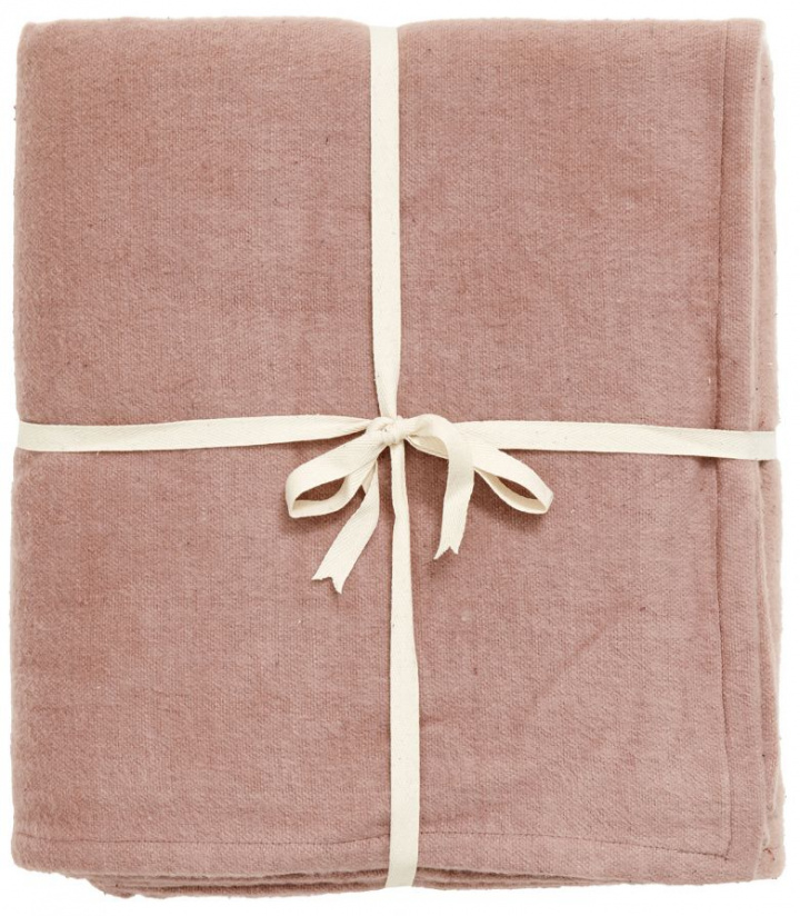 Plaid / Decke 'Yoga' 100% Baumwolle - Pink