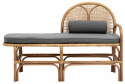 Bank/Chaiselongue \'Bali\' - Rattan/Grau
